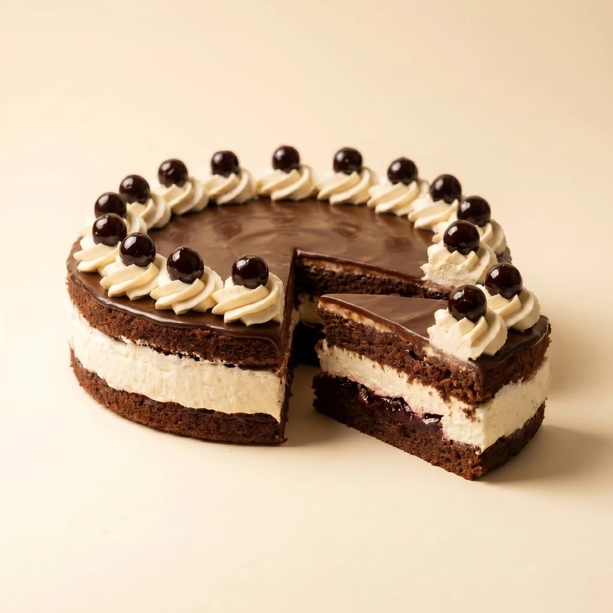 Chocolate and Cream Cake