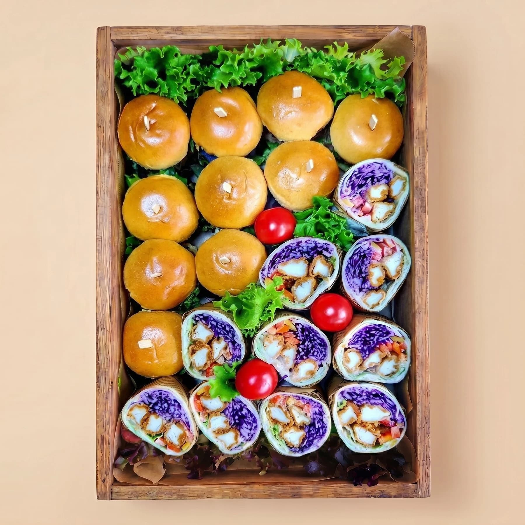 Mini Burger & Wrap Party Box — Chic Bite